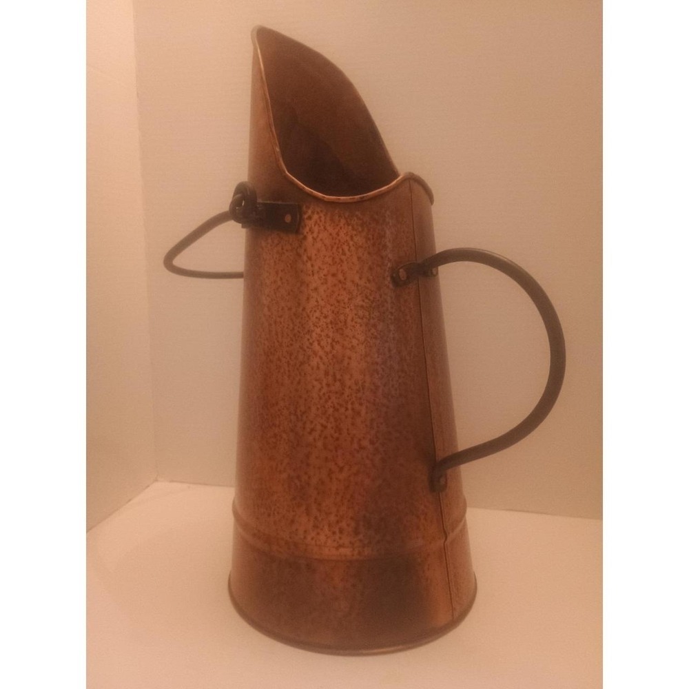 Vintage Hammered Copper Coal Scuttle